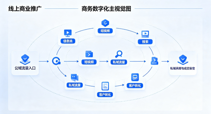 库尔勒市线上商业推广怎么做？全域流量闭环搭建与低成本转化实战指南